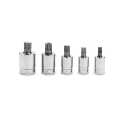 jeu de 5 douilles XZN ( Triple carrée)  courtes métrique 1/2" Snap-on 
