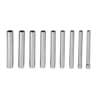 Jeu de 9 douilles extra-profondes Métrique Flank Drive® à 6 pans, prise 1/4 " Snap-on 